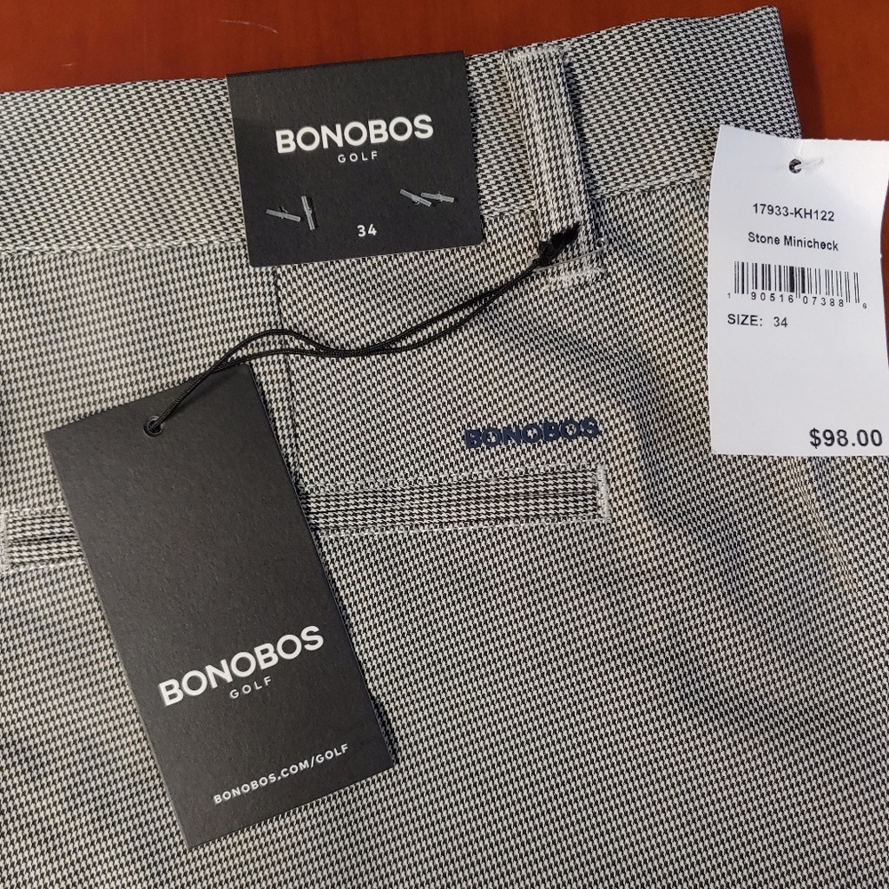 Bonobos golf shorts 10" NWT Black & White Size 34